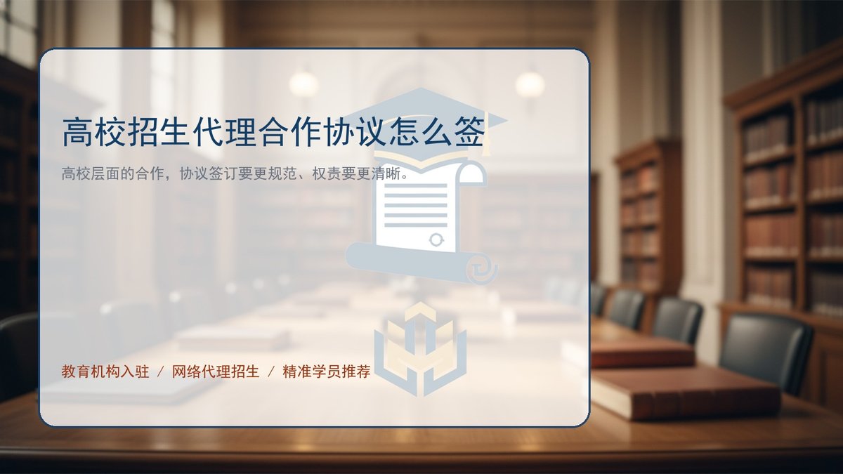 高校招生代理合作协议怎么签