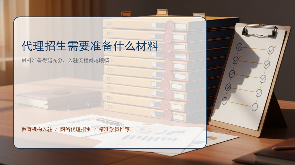 代理招生需要准备什么材料