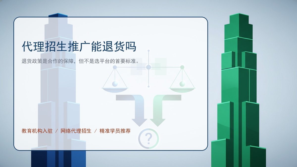 代理招生推广能退货吗