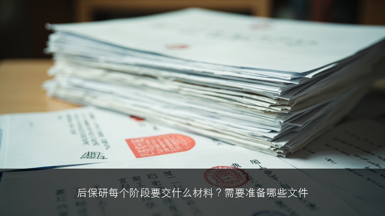 后保研每个阶段要交什么材料？需要准备哪些文件