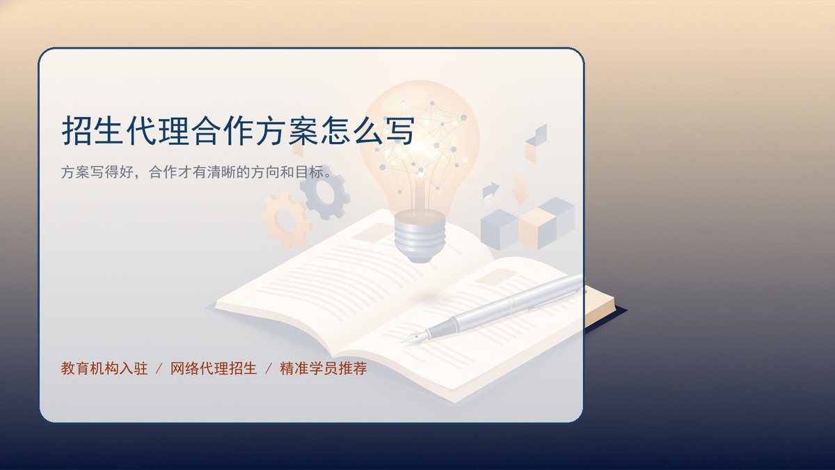 招生代理合作方案怎么写