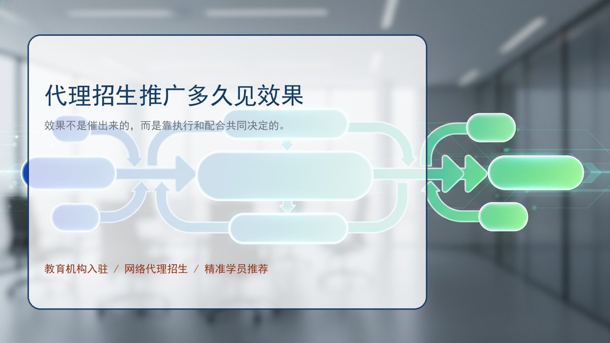 代理招生推广多久见效果