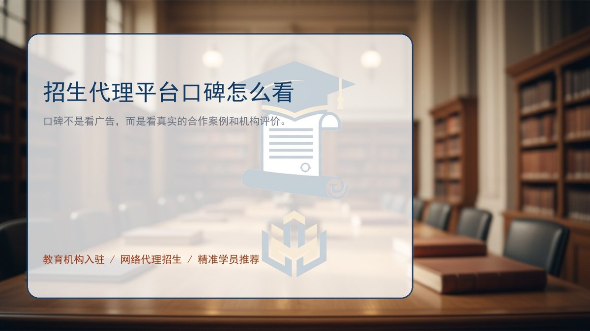 招生代理平台口碑怎么看