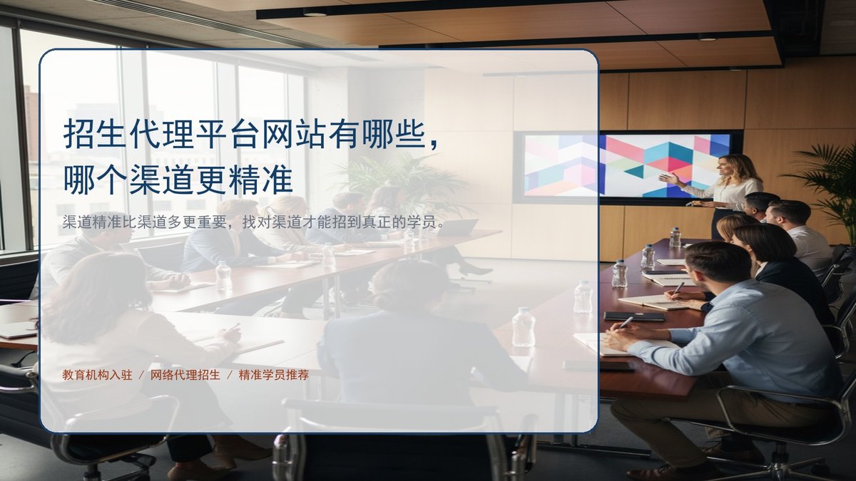 招生代理平台网站有哪些，哪个渠道更精准