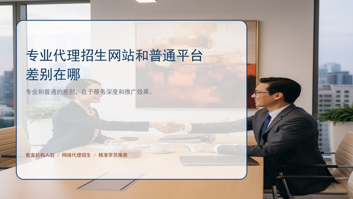 专业代理招生网站和普通平台差别在哪