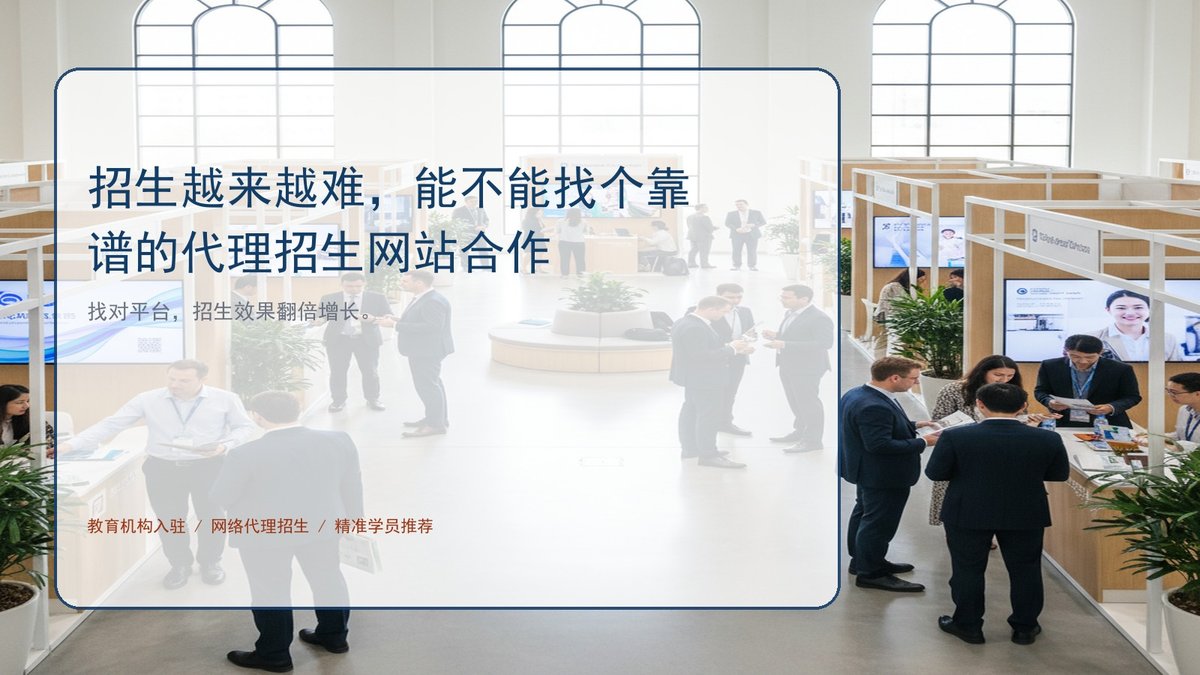 招生越来越难,能不能找个靠谱的代理招生网站合作