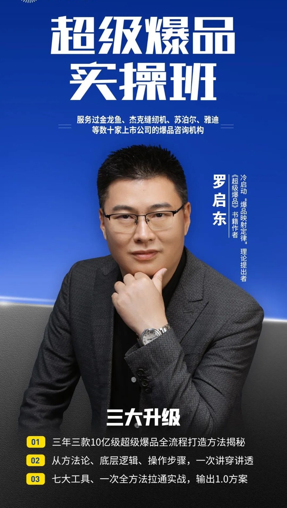 罗启东超级爆品实操班杭州站:6月23-25日爆品打造方法与上市操盘课程