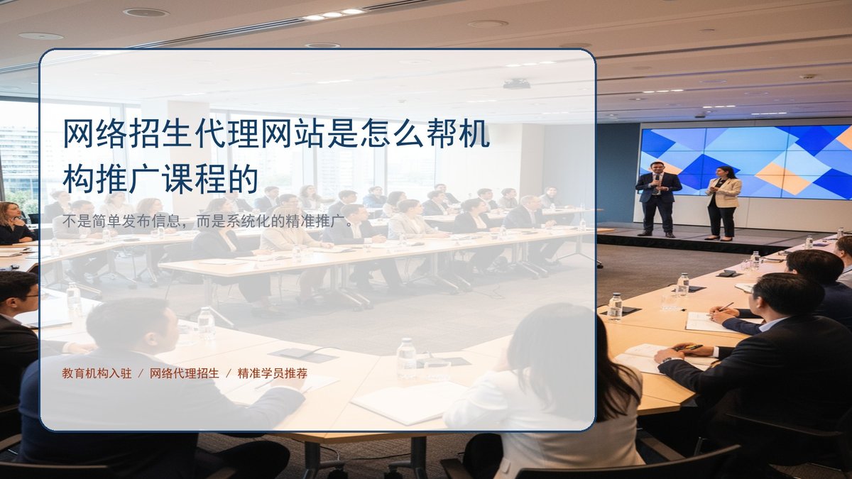 网络招生代理网站是怎么帮机构推广课程的