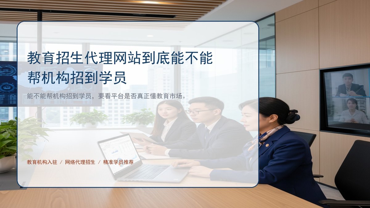 教育招生代理网站到底能不能帮机构招到学员