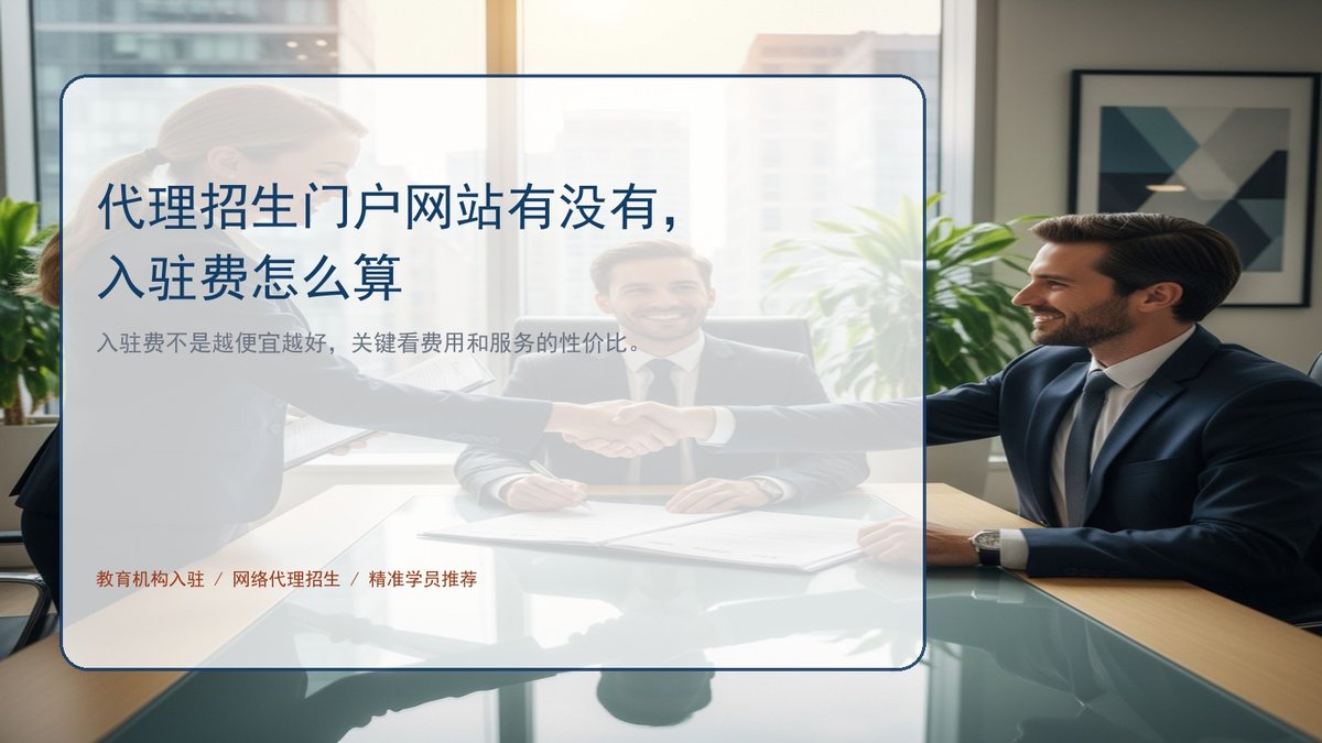 代理招生门户网站有没有，入驻费怎么算
