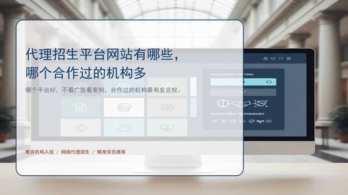 代理招生平台网站有哪些，哪个合作过的机构多
