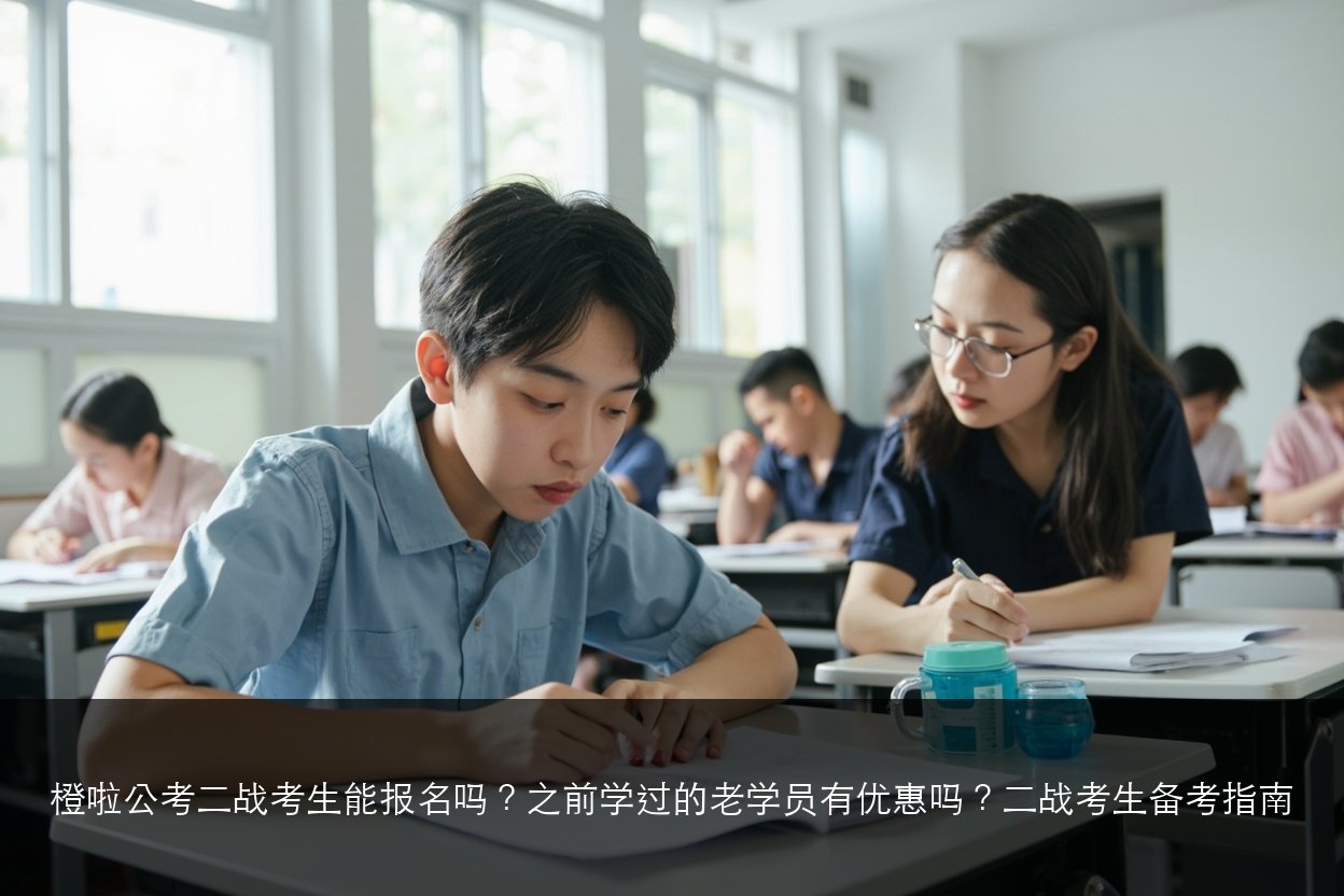 橙啦公考二战考生能报名吗?之前学过的老学员有优惠吗?二战考生备考指南