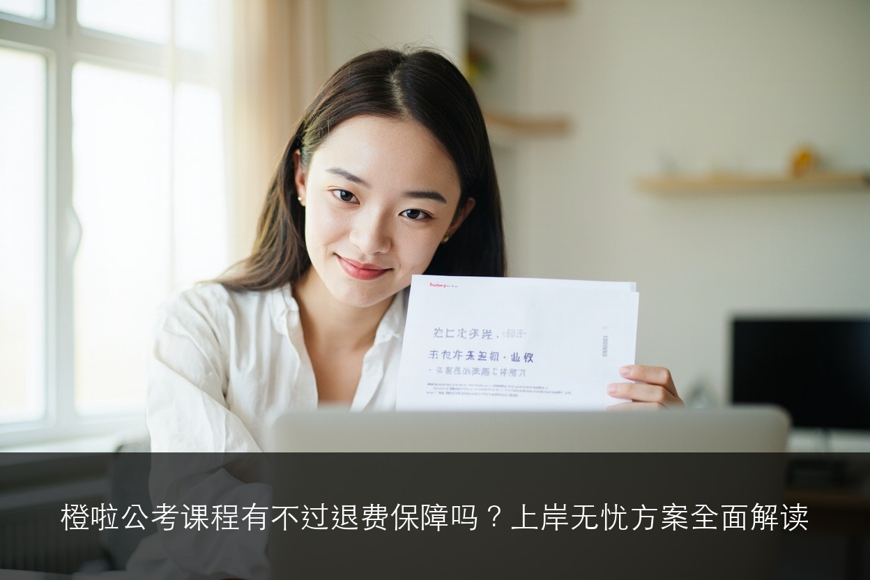 橙啦公考课程有不过退费保障吗？上岸无忧方案全面解读