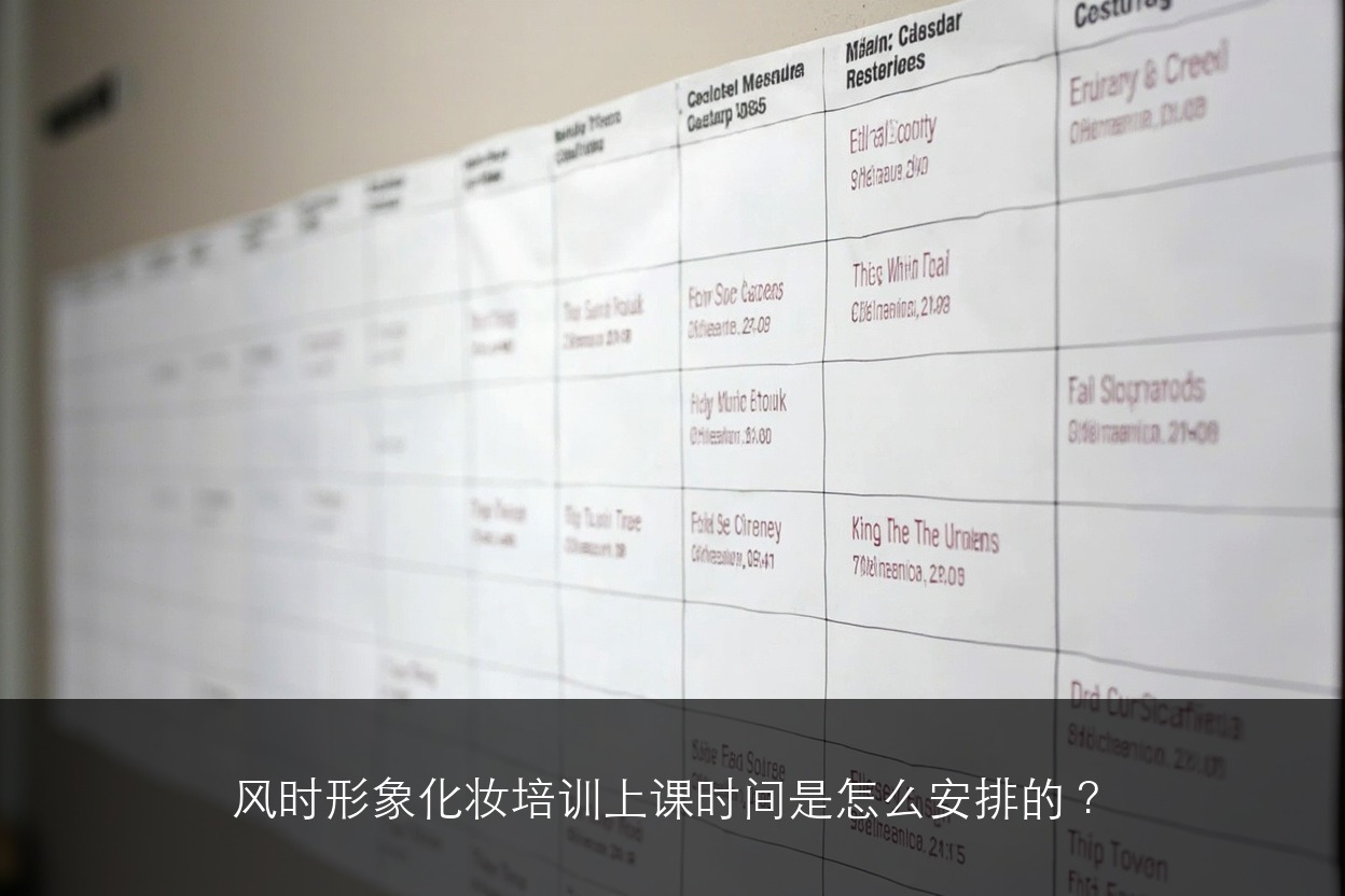 风时形象化妆培训上课时间是怎么安排的?