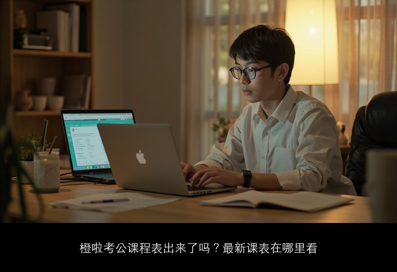 橙啦考公课程表出来了吗？最新课表在哪里看