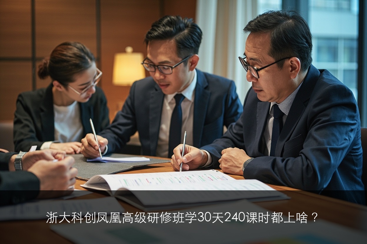 浙大科创凤凰高级研修班学30天240课时都上啥?