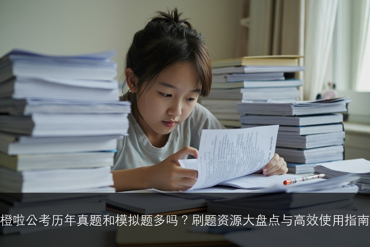 橙啦公考历年真题和模拟题多吗?刷题资源大盘点与高效使用指南