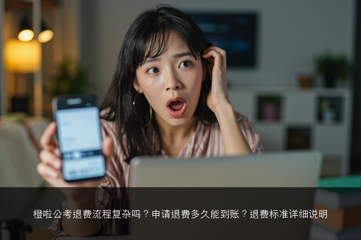 橙啦公考退费流程复杂吗？申请退费多久能到账？退费标准详细说明