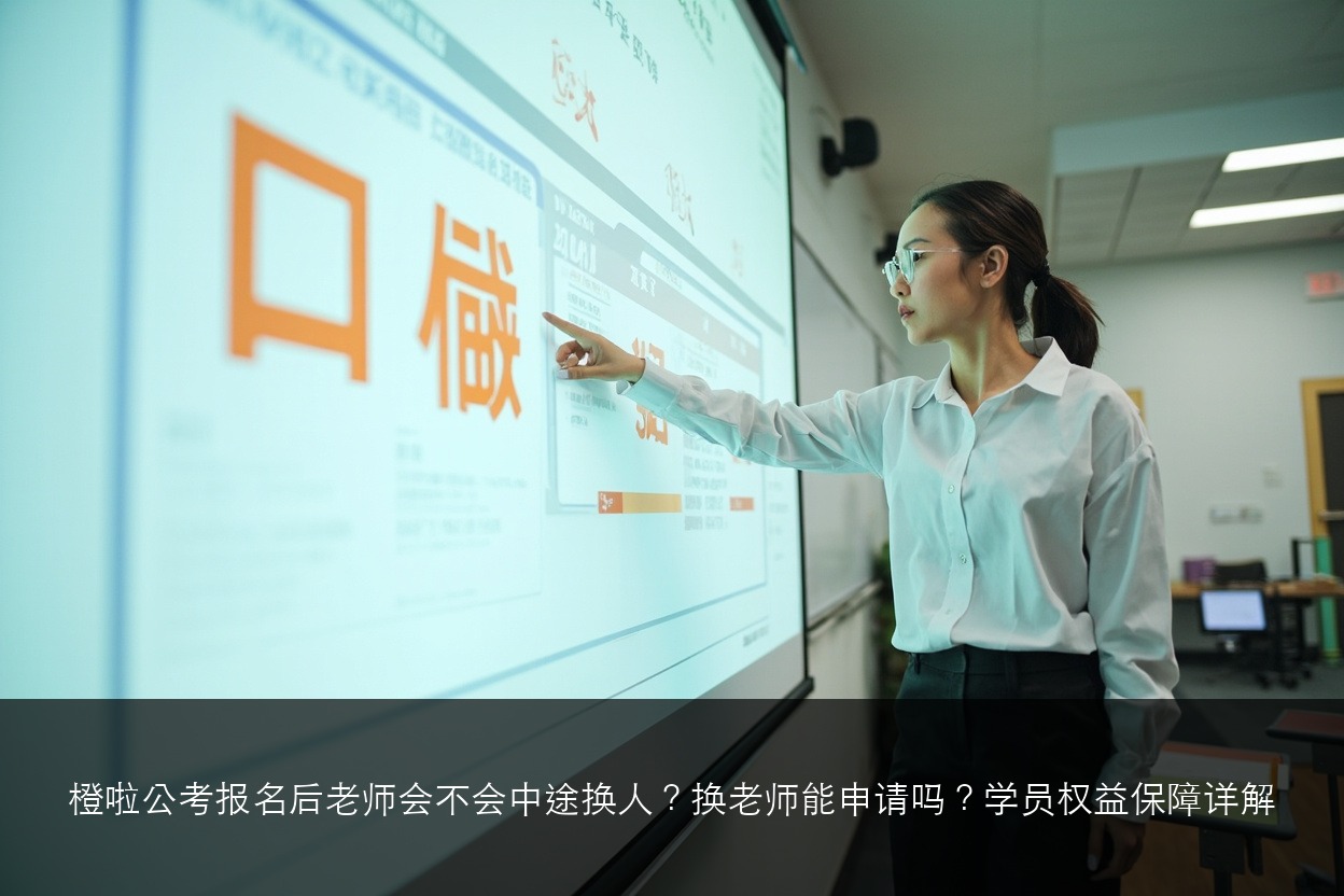 橙啦公考报名后老师会不会中途换人?换老师能申请吗?学员权益保障详解