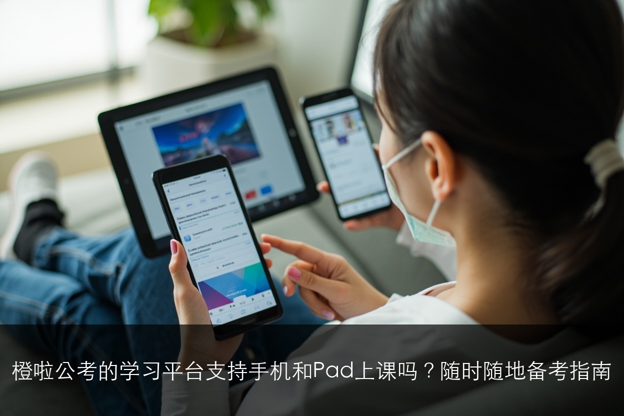 橙啦公考的学习平台支持手机和Pad上课吗？随时随地备考指南
