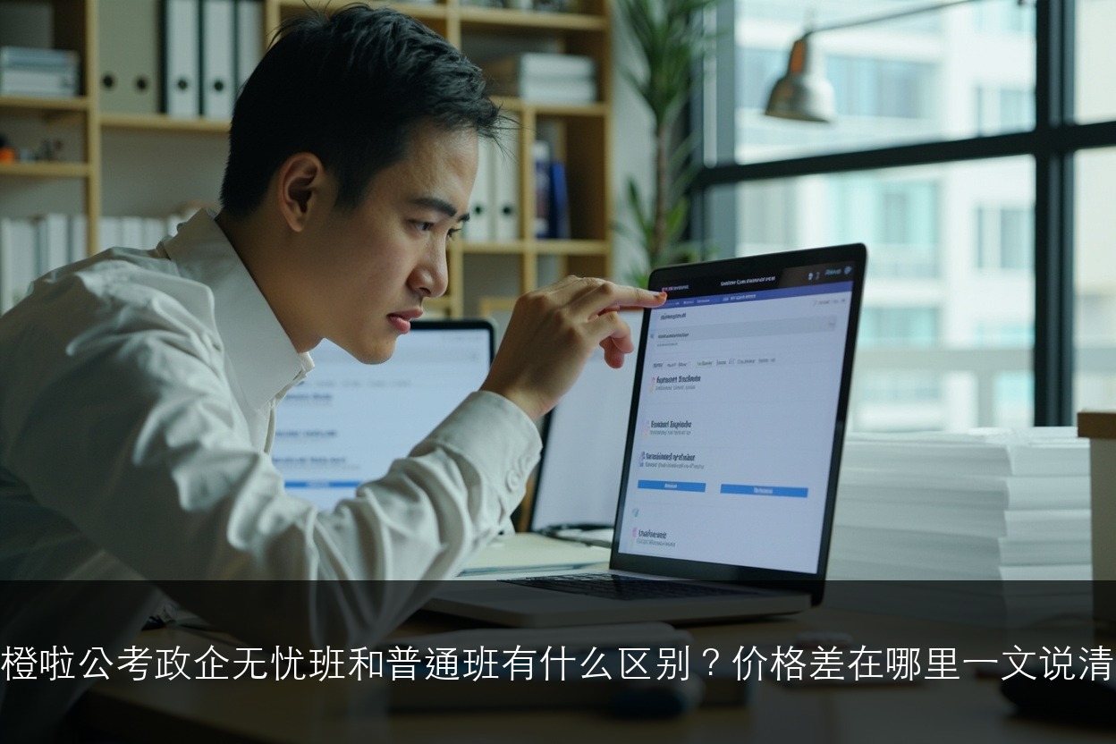 橙啦公考政企无忧班和普通班有什么区别？价格差在哪里一文说清