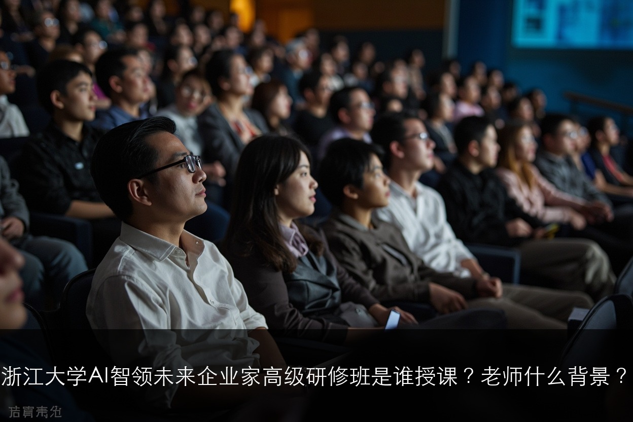 浙江大学AI智领未来企业家高级研修班是谁授课？老师什么背景？