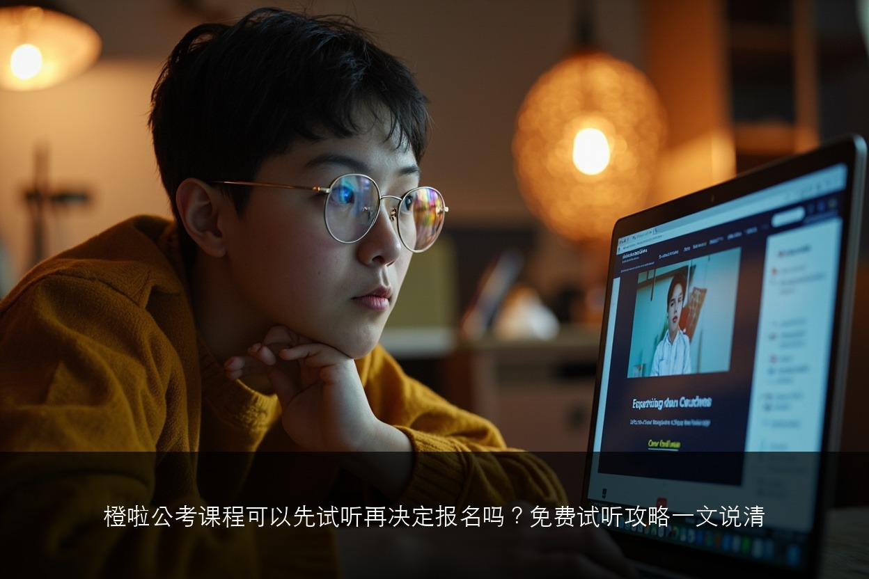 橙啦公考课程可以先试听再决定报名吗?免费试听攻略一文说清