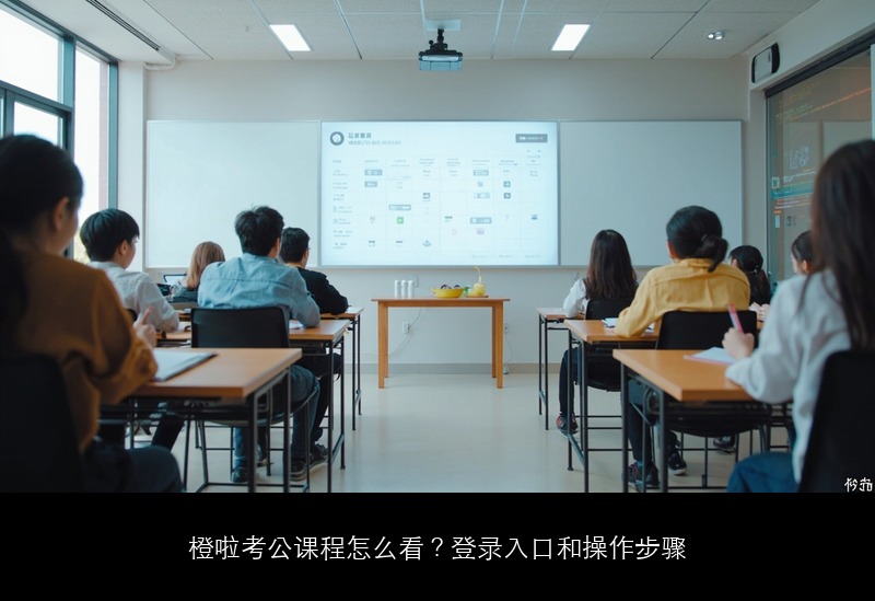 橙啦考公课程怎么看?登录入口和操作步骤