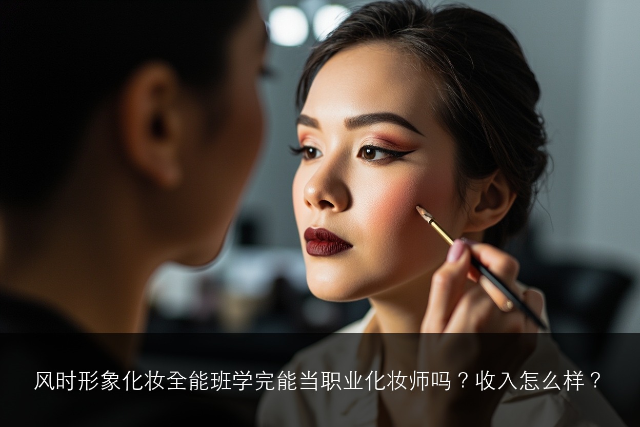风时形象化妆全能班学完能当职业化妆师吗?收入怎么样?
