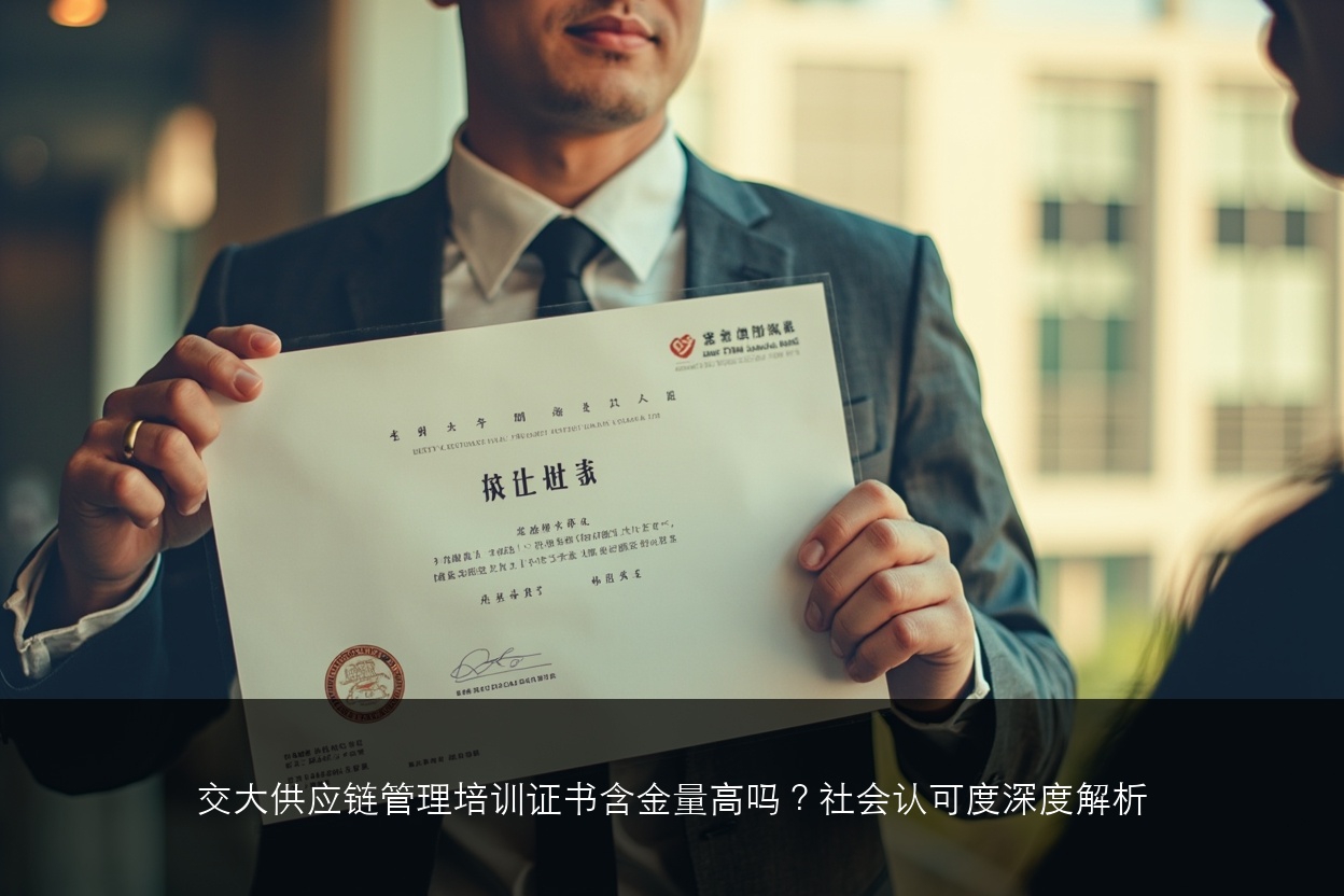 交大供应链管理培训证书含金量高吗?社会认可度深度解析