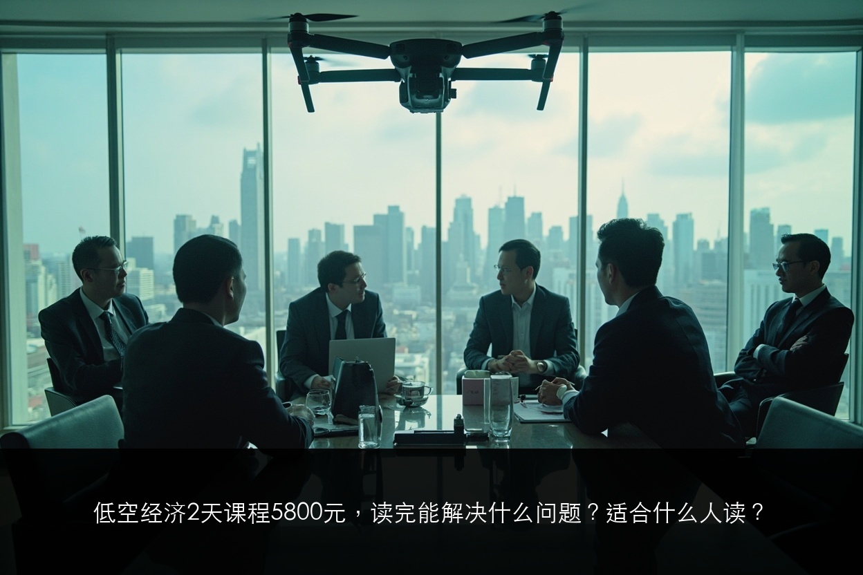 低空经济2天课程5800元，读完能解决什么问题？适合什么人读？