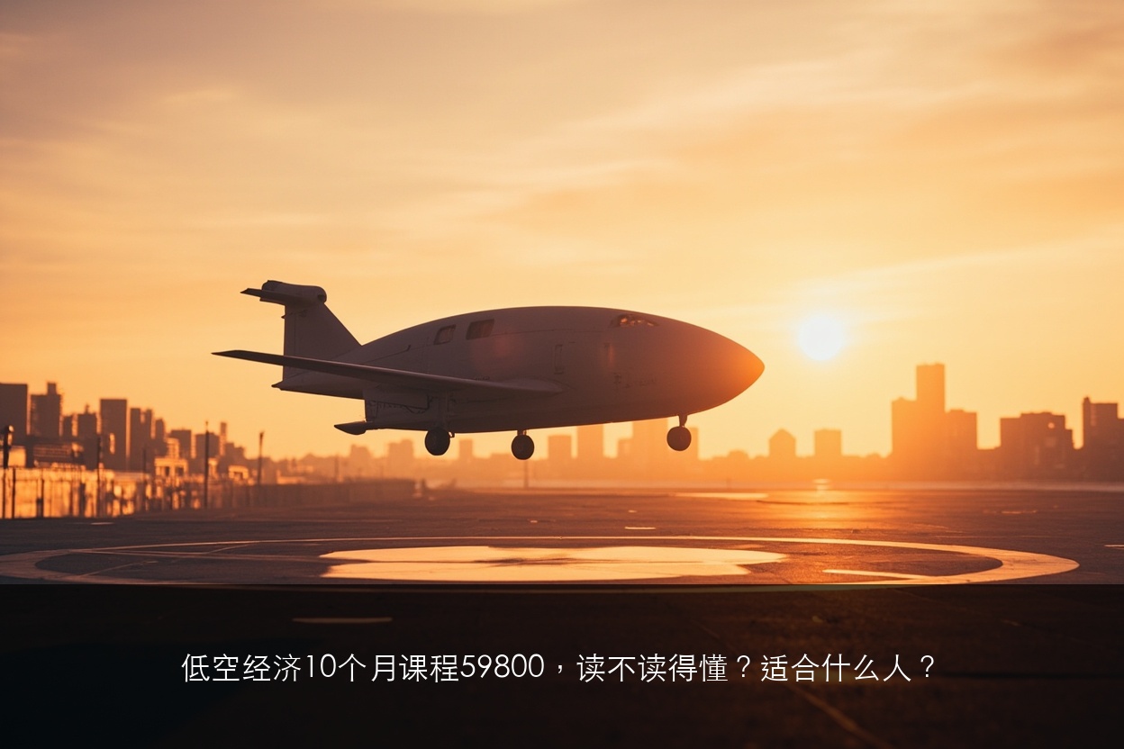 低空经济10个月课程59800,读不读得懂?适合什么人?
