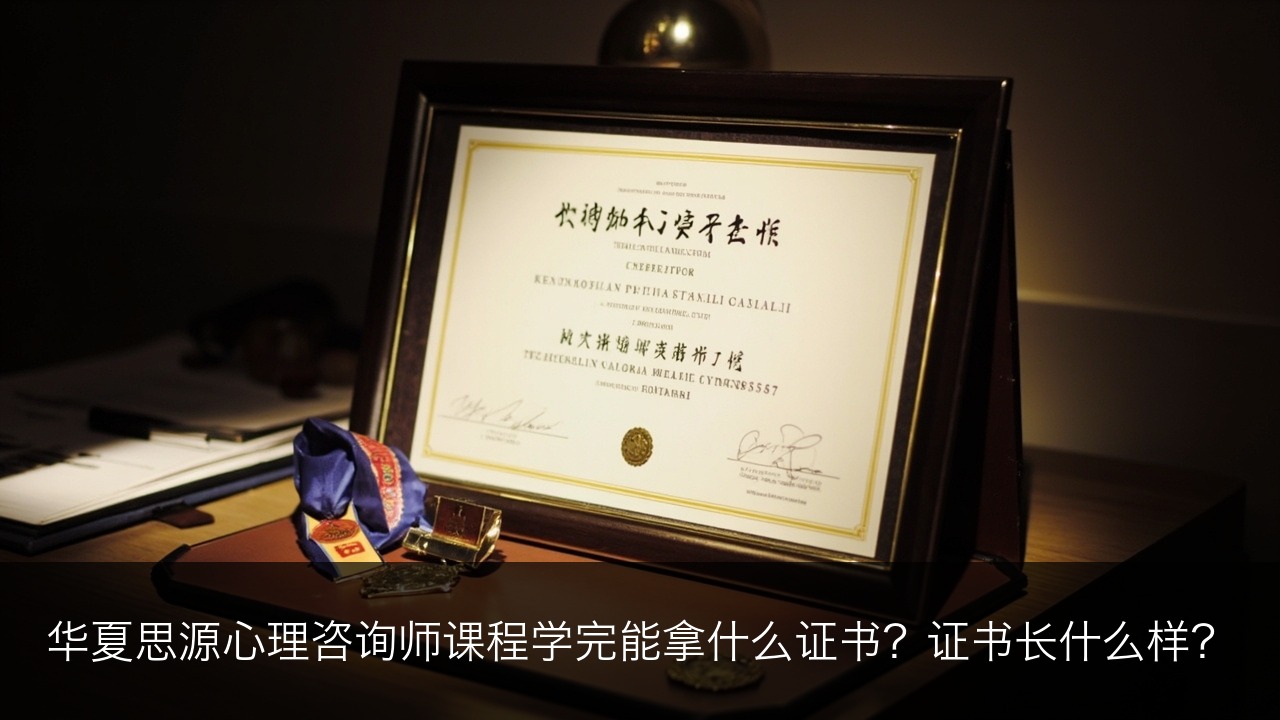 华夏思源心理咨询师课程学完能拿什么证书?证书长什么样?(2026版)