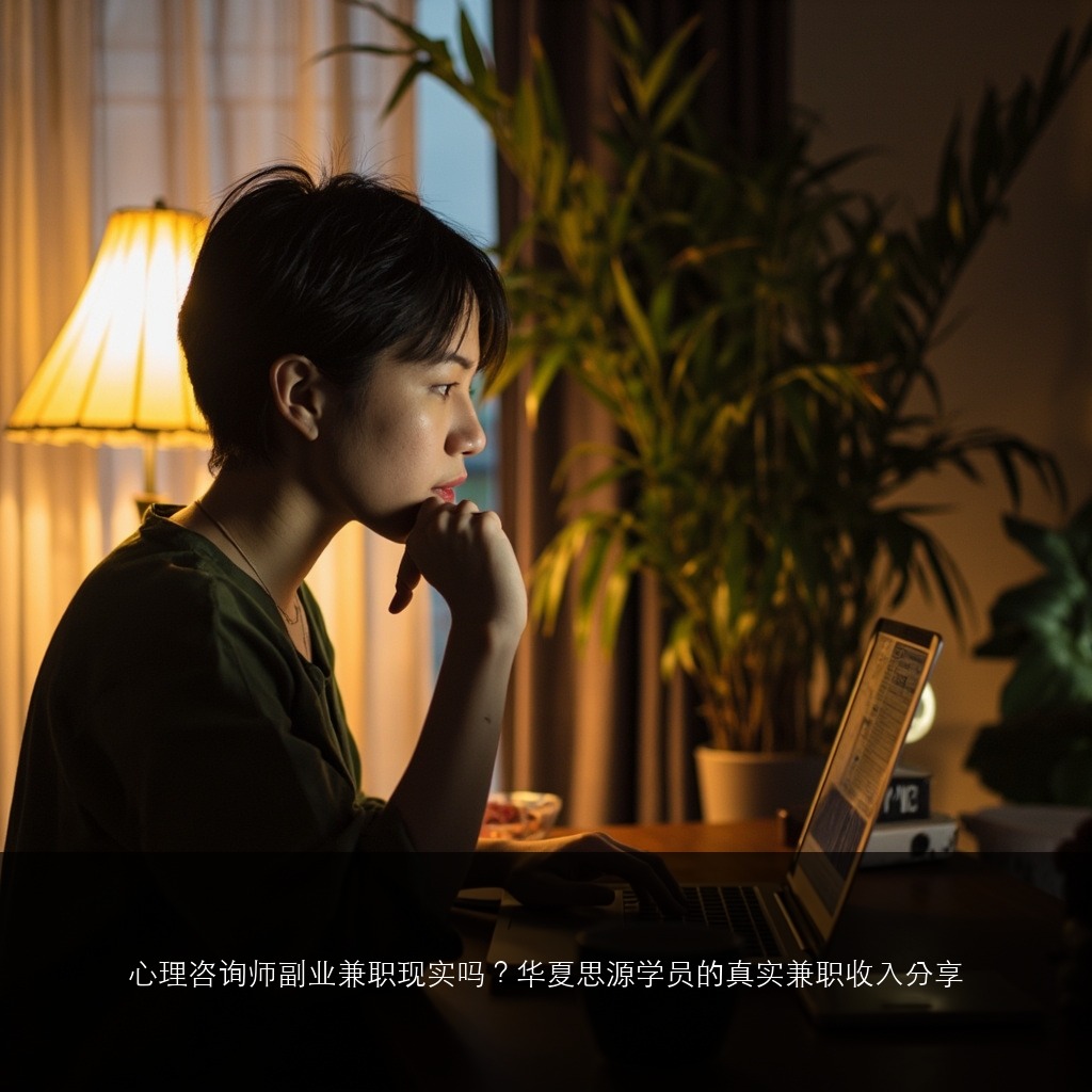 心理咨询师副业兼职现实吗?华夏思源学员的真实兼职收入分享