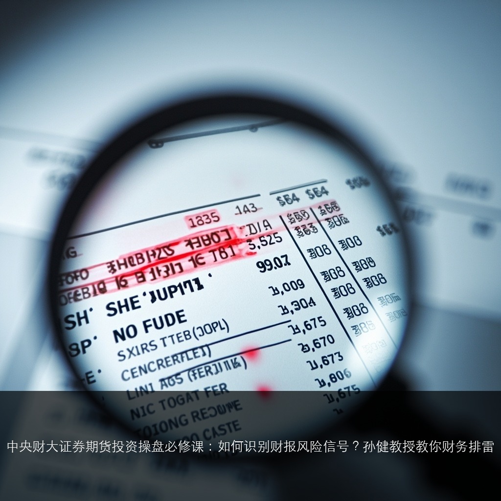 中央财大证券期货投资操盘必修课:如何识别财报风险信号?孙健教授教你财务排雷