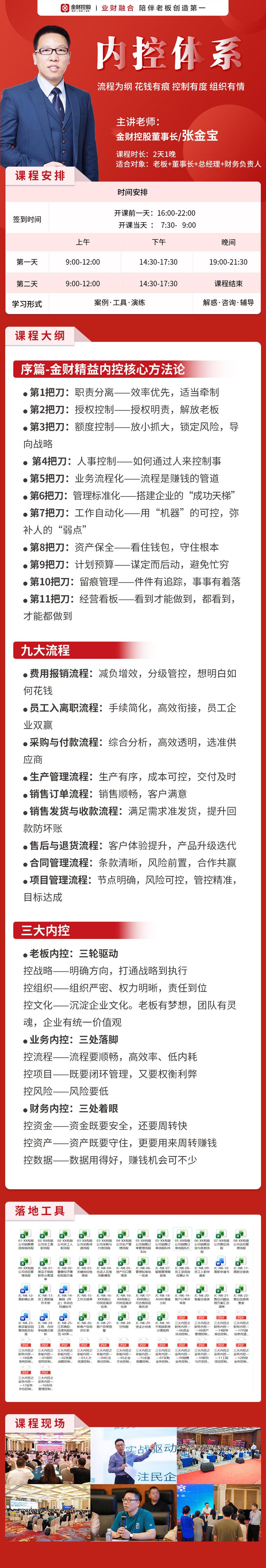 张金宝老师:金财控股《内控体系》2天1晚课程,适合老板、董事长、总经理、财务负责人