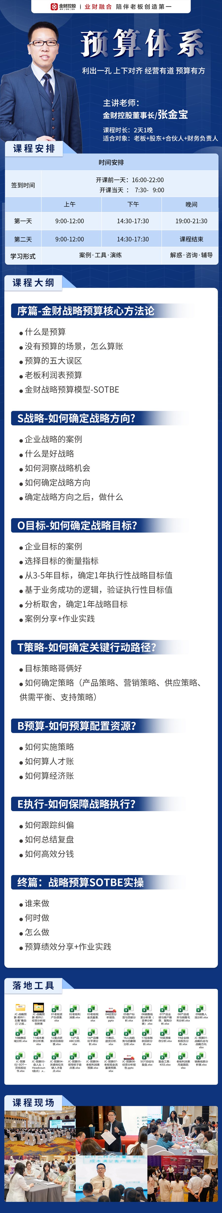 张金宝老师:金财控股《预算体系》2天1晚课程,适合老板、股东、合伙人、财务负责人