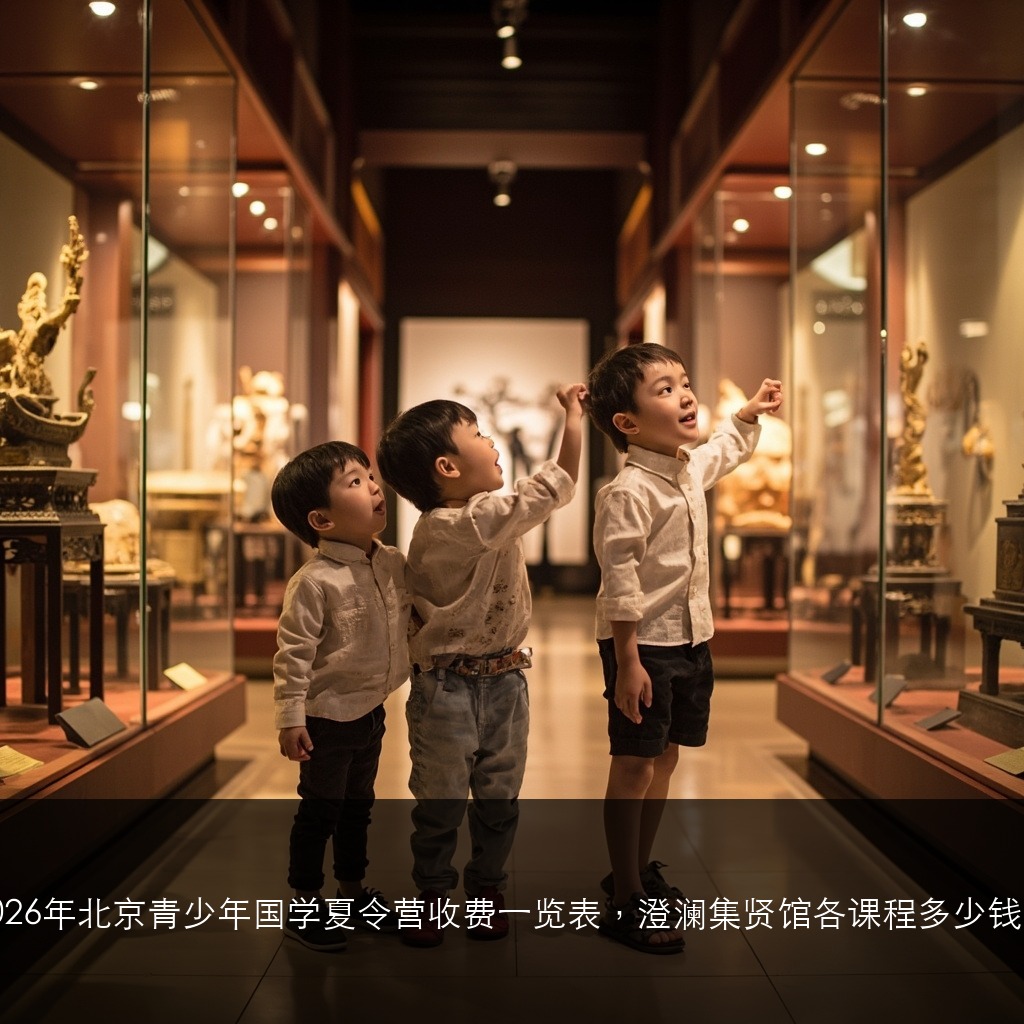 2026年北京青少年国学夏令营收费一览表，澄澜集贤馆各课程多少钱？