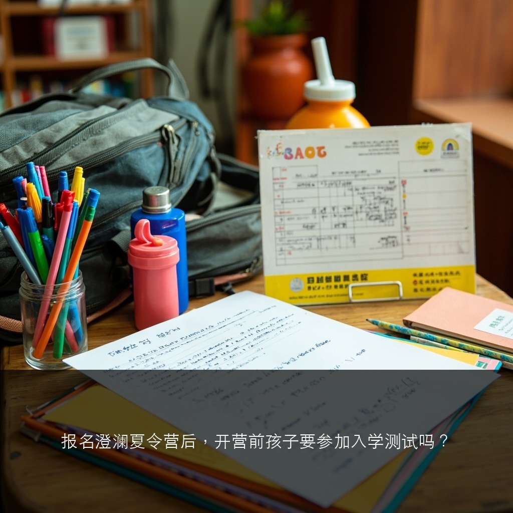 报名澄澜夏令营后,开营前孩子要参加入学测试吗?