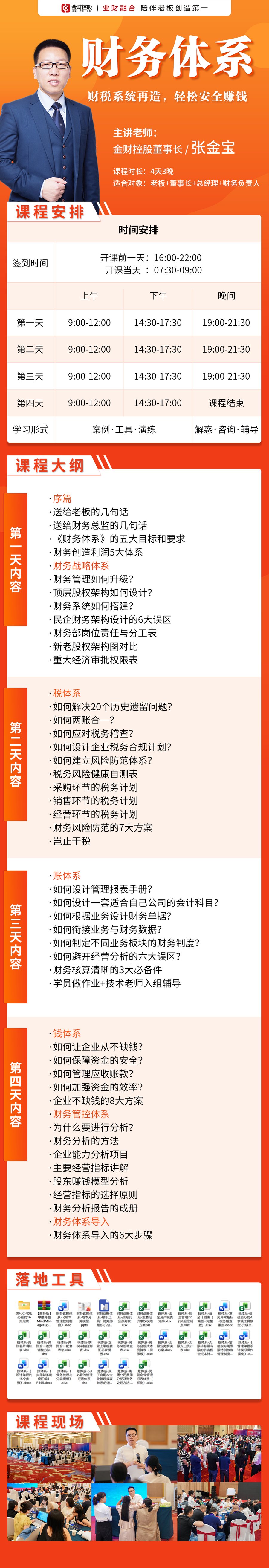 张金宝老师:金财控股《财务体系》4天3晚课程,适合老板、董事长、总经理、财务负责人