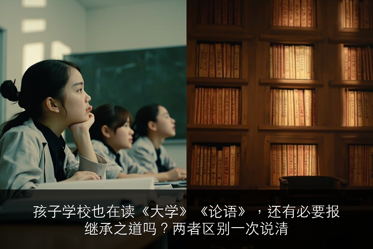 孩子学校也在读《大学》《论语》,还有必要报继承之道吗?两者区别一次说清