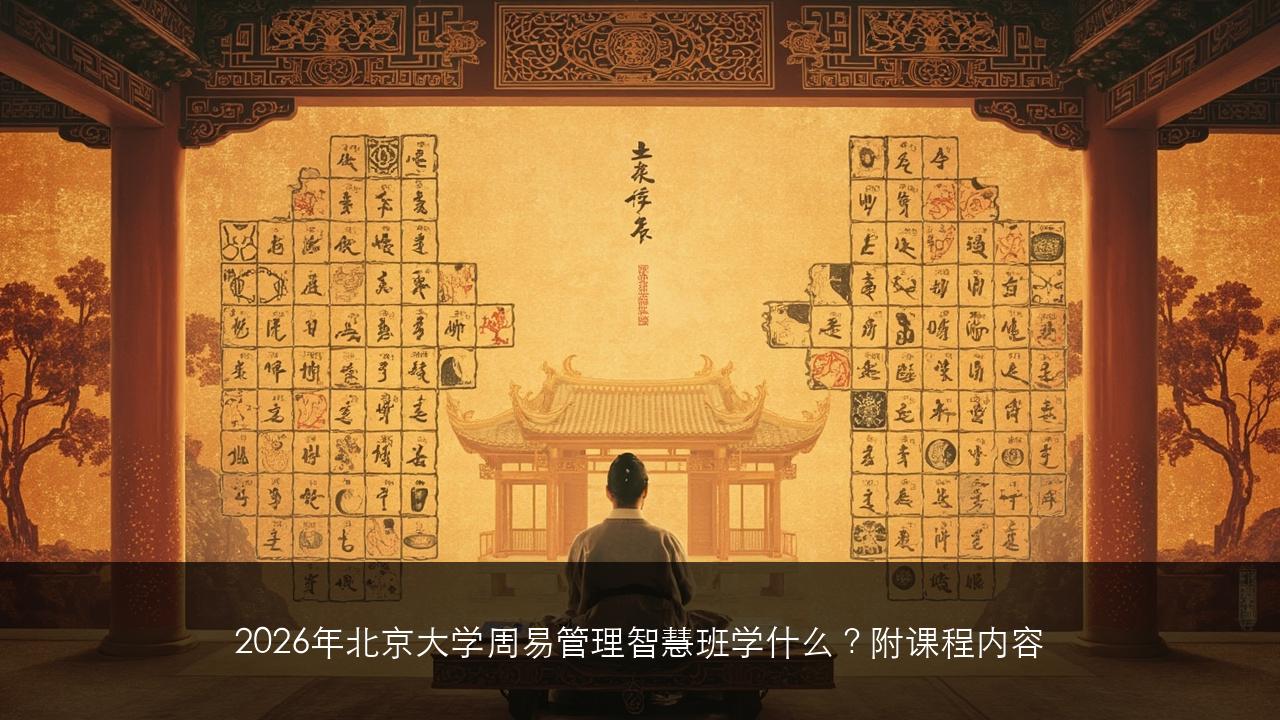 2026年北京大学周易管理智慧班学什么？附课程内容
