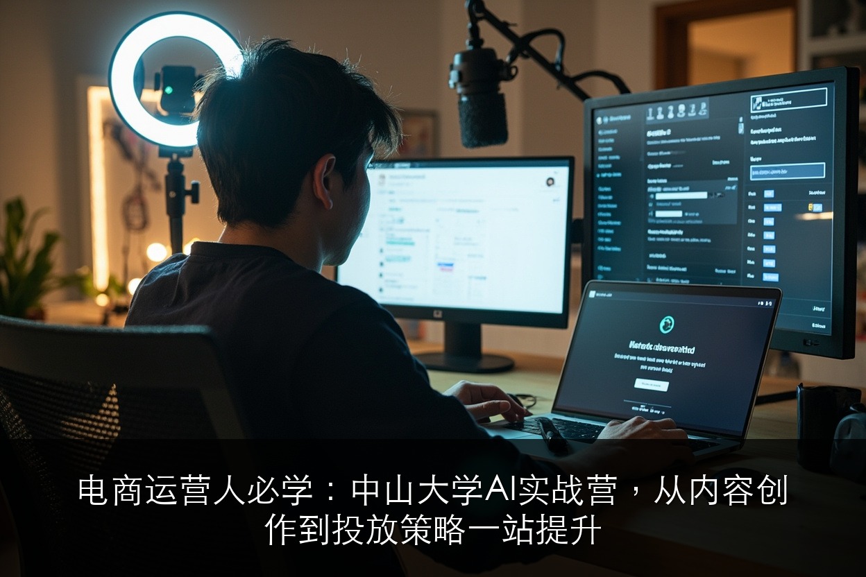 电商运营人必学：中山大学AI实战营，从内容创作到投放策略一站提升