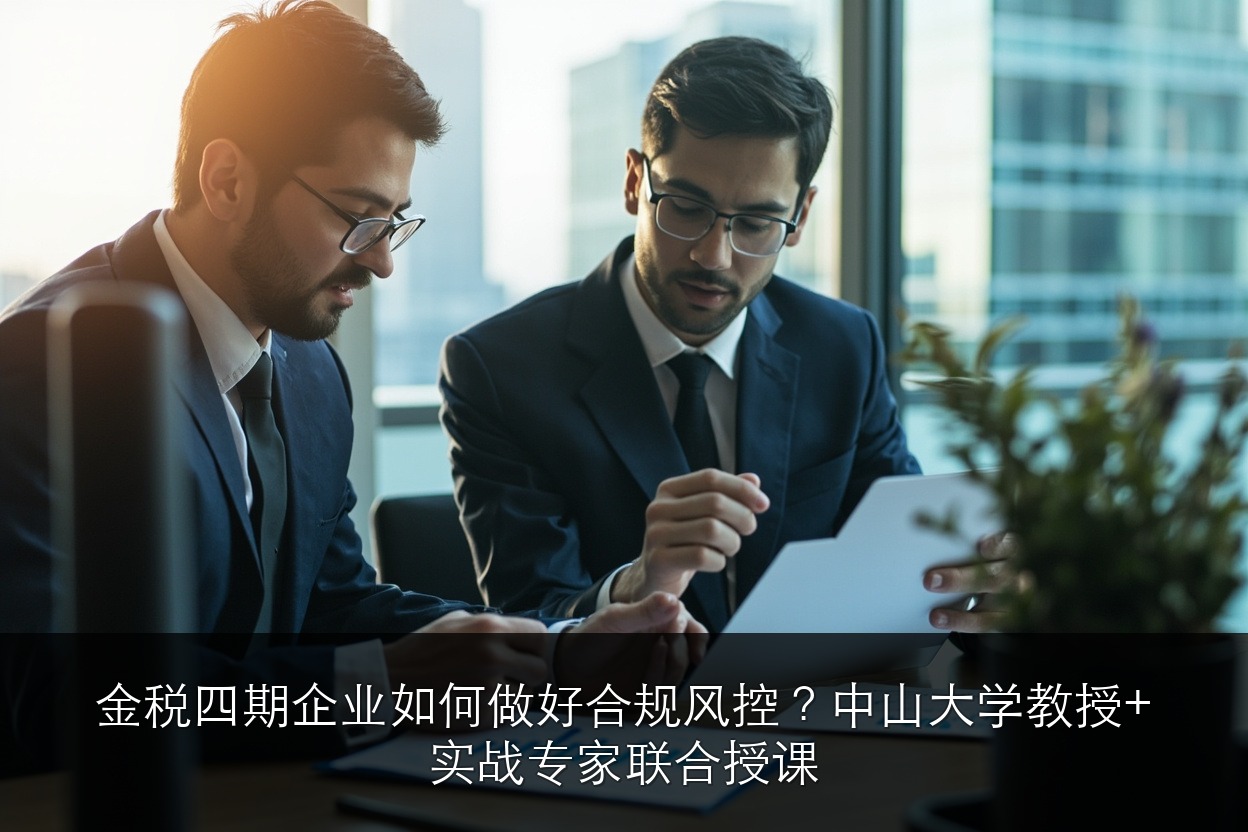 金税四期企业如何做好合规风控？中山大学教授+实战专家联合授课