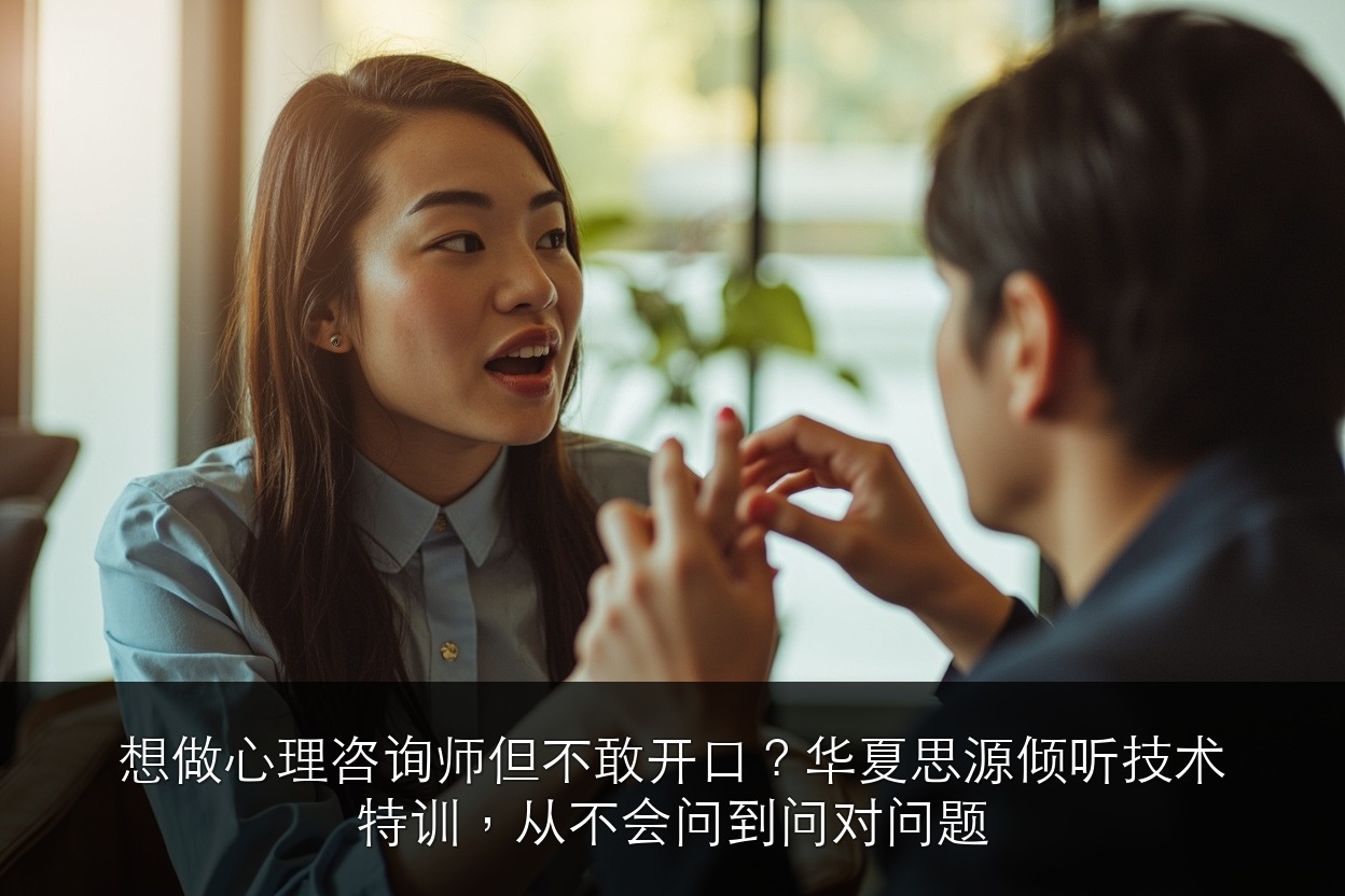 想做心理咨询师但不敢开口？华夏思源倾听技术特训，从“不会问”到“问对问题”