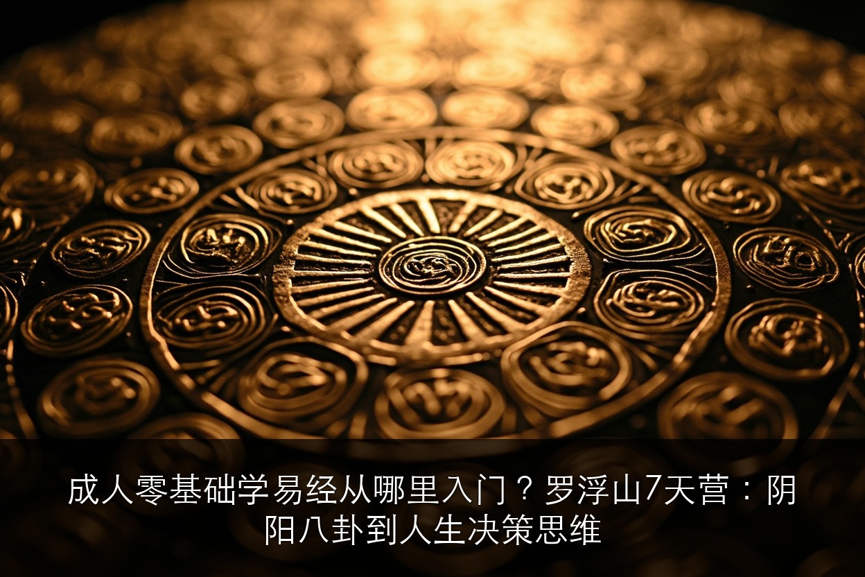 成人零基础学易经从哪里入门？罗浮山7天营：阴阳八卦到人生决策思维