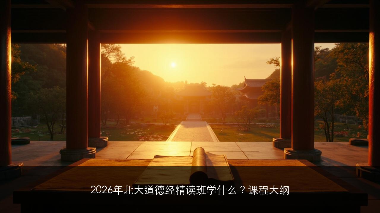 2026年北大道德经精读班学什么？课程大纲