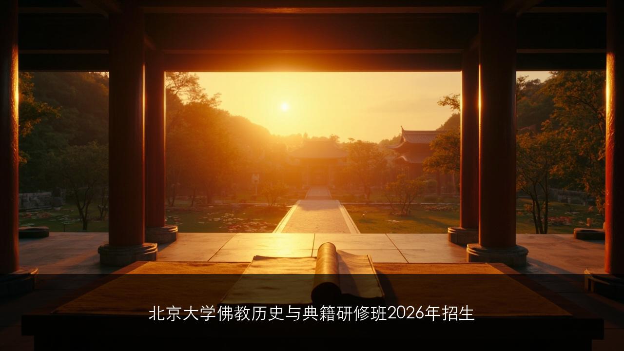 北京大学佛教历史与典籍研修班2026年招生