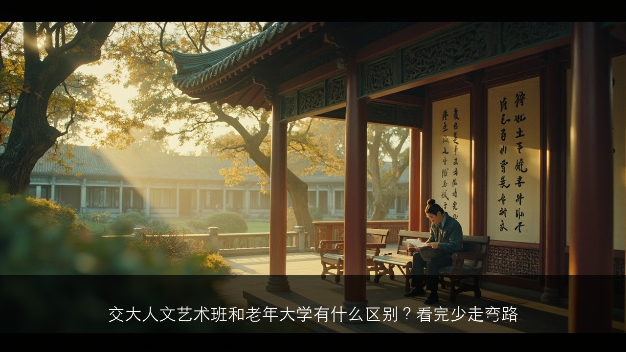 交大人文艺术班和老年大学有什么区别？看完少走弯路