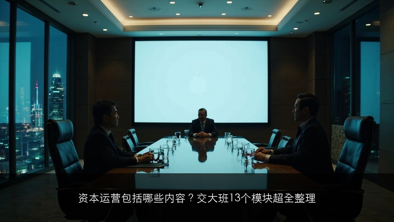 资本运营包括哪些内容？交大班13个模块超全整理